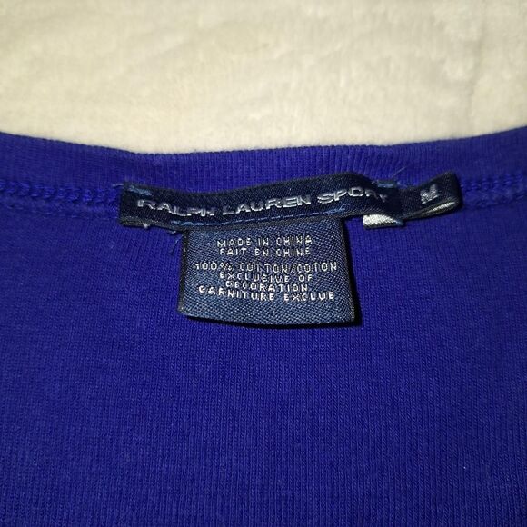 Navy Ralph Lauren 100% cotton long sleeve lightweight sweater - Picture 2 of 7